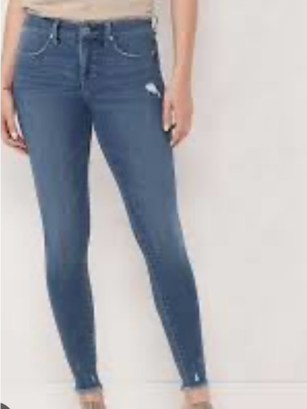 LC Lauren Conrad Dark Blue High-Rise Skinny Jeans